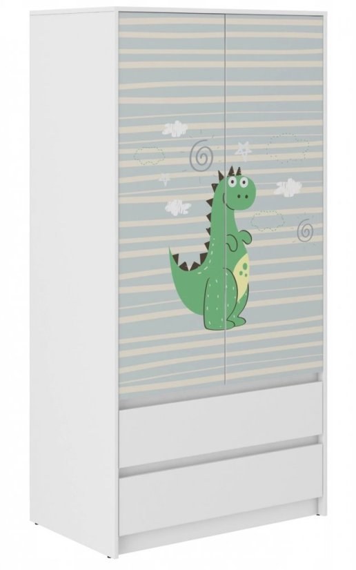 Kindergarderobe mit Märchendrachen-Motiv 180x55x90 cm
