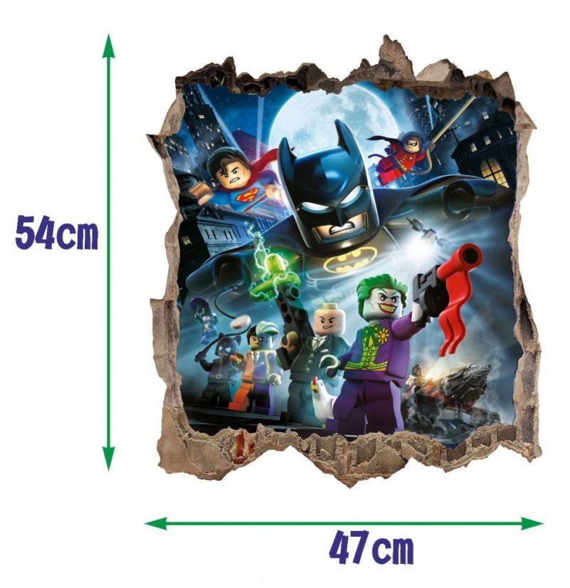 Nálepka na stenu lego Batman HIT