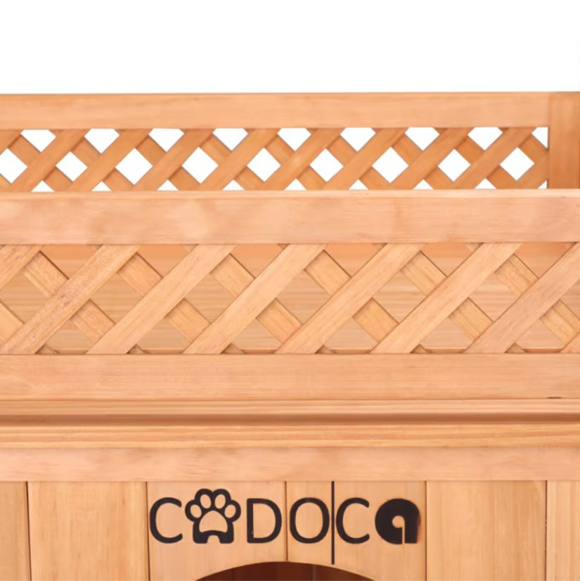 Casetta per gatti in legno 53,5 x 54,5 x 64,5 cm