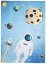 Детски килим с мотив на астронавти и планети
