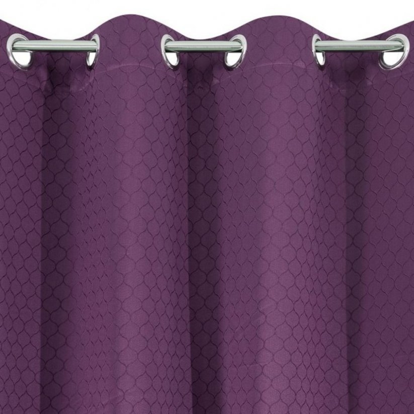 Hosszú lila sötétítő függöny mintával 135 x 250 cm