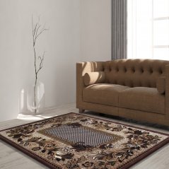 Hochwertiger brauner Teppich für das Wohnzimmer