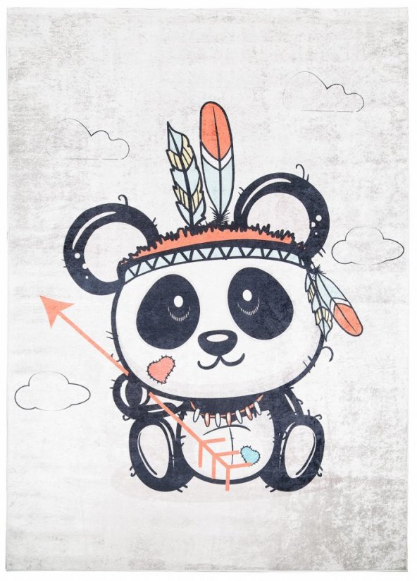 Covor pentru copii cu motivul unui panda indian adorabil
