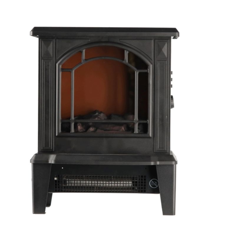 Elektrický krb s efektom plameňa a ohrevom 900/1800 W čierny