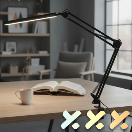 Lampă de masă LED cu braț reglabil - 10 niveluri de luminozitate
