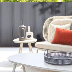 Ecran PVC antracit reversibil pentru balcoane, garduri și terase