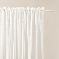 Tenda moderna color crema  Marisa  con nastro per appendere 140 x 250 cm