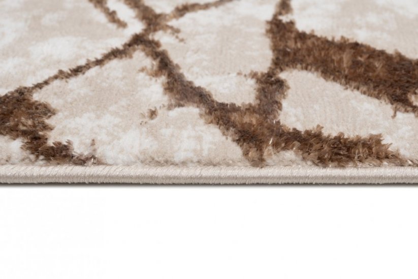 Štýlový interierový koberec béžovo hnedej farby