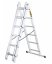 Multifunkčný hliníkový rebrík, 3 x 6 priečok a nosnosť 150 kg