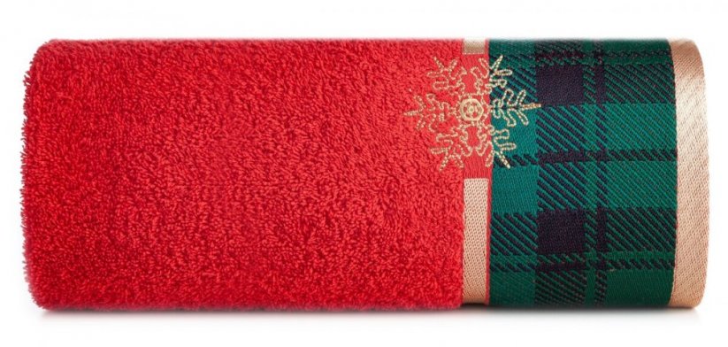 Bavlnený vianočný uterák so žakárovým okrajom - Rozmer: Šírka: 70 cm | Dĺžka: 140 cm