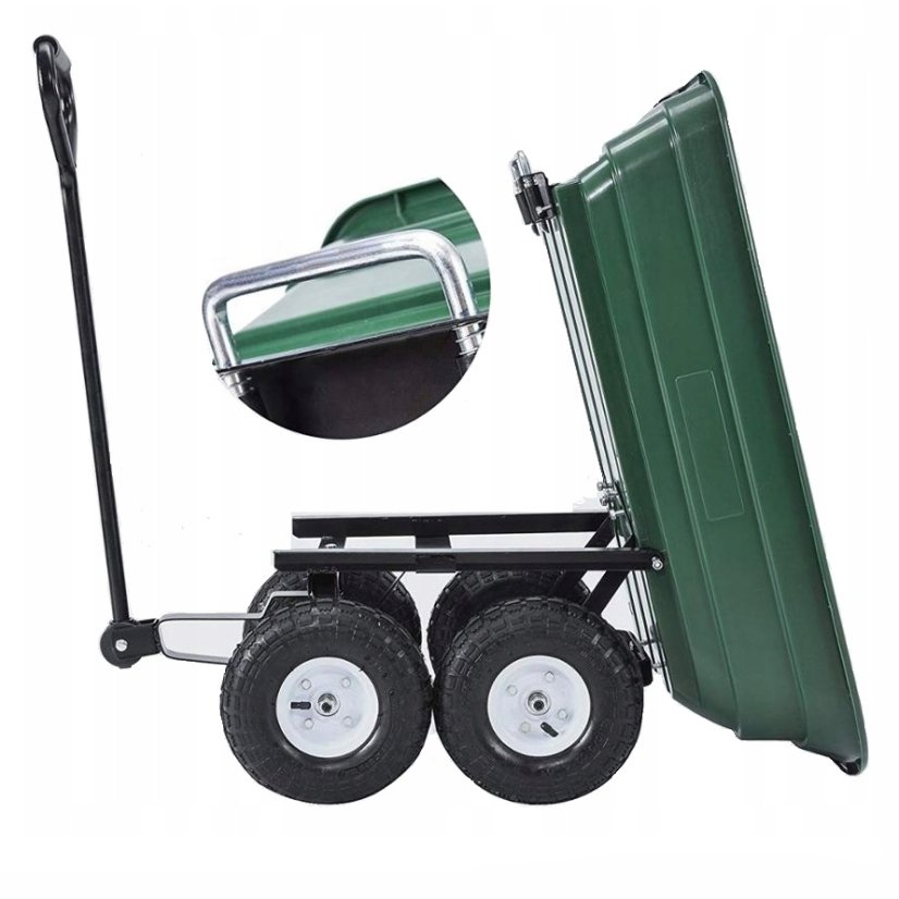 Sklápěcí zahradní vozík s pevnou rukojetí