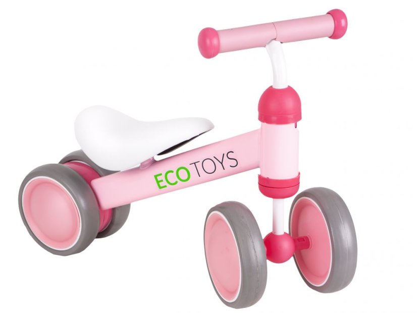 Detské odrážadlo v ružovej farbe Ecotoys