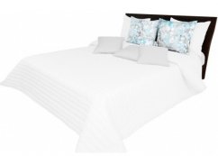 Prošívaný přehoz na postel v bílé barvě