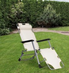 Garten Klappliege beige