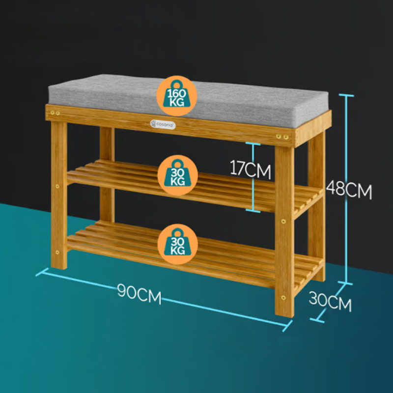 Akácfa cipőpad ülőkével