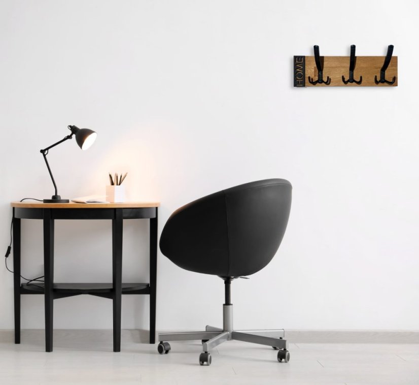 Minimalistický nástěnný věšák MODERN OAK 40 cm