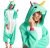 Salopetă kigurumi mentolată cu motiv de unicorn mărimea S