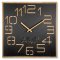 Design stenska ura v luksuzni kombinaciji lesa in črne barve 60 cm