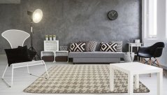 Мек килим с шарка на пепитка 140 x 200 cm