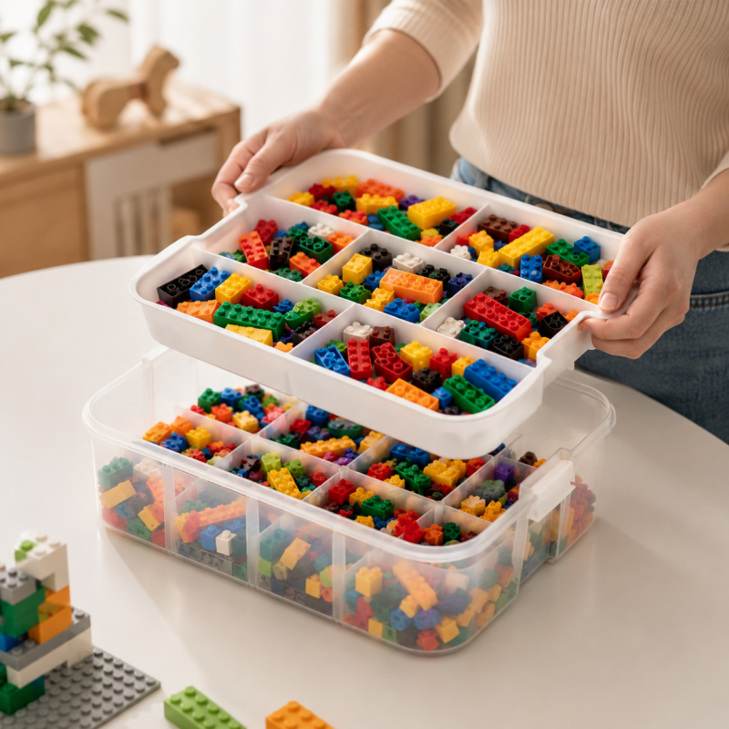 3-етажен органайзер за „ LEGO “ с 3 чекмеджета, 31 x 30 x 22 см