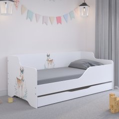 Kinderbett mit Rehmotiv 160x80 cm
