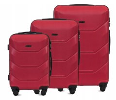Sada cestovných kufrov 3 v 1 červená