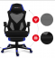 Ergonomski gaming modri fotelj z naslonom za noge COMBAT 3.0