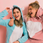 Türkizkék színű Kigurumi kezeslábas Unikornis - M méret