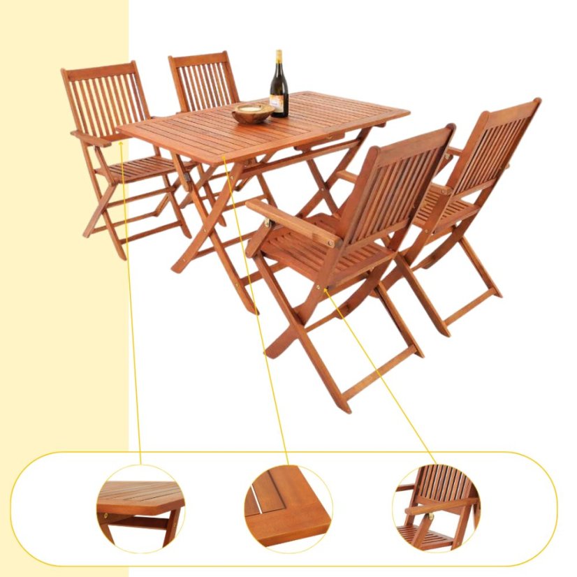 Sydney Komfort 4 személyes akácfából készült kerti bútor szett