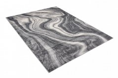 Tamno sivi dizajnerski tepih s apstraktnim uzorkom
