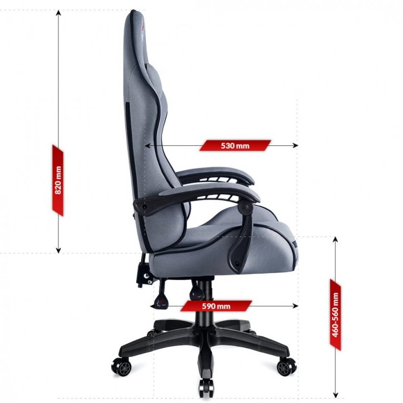 Játékos szék HC-1008 Mesh Grey