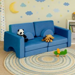 Velika modularna dječja sofa - plava