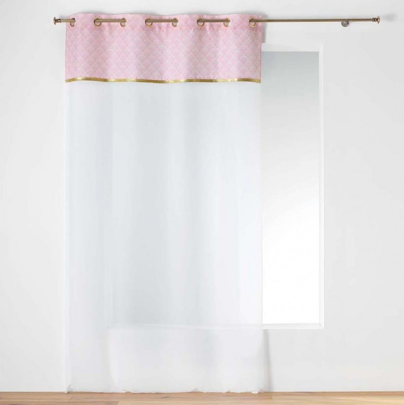 Elegantna zavesa z rožnato-zlatim zgornjim delom DUCHESSE 140x240 cm