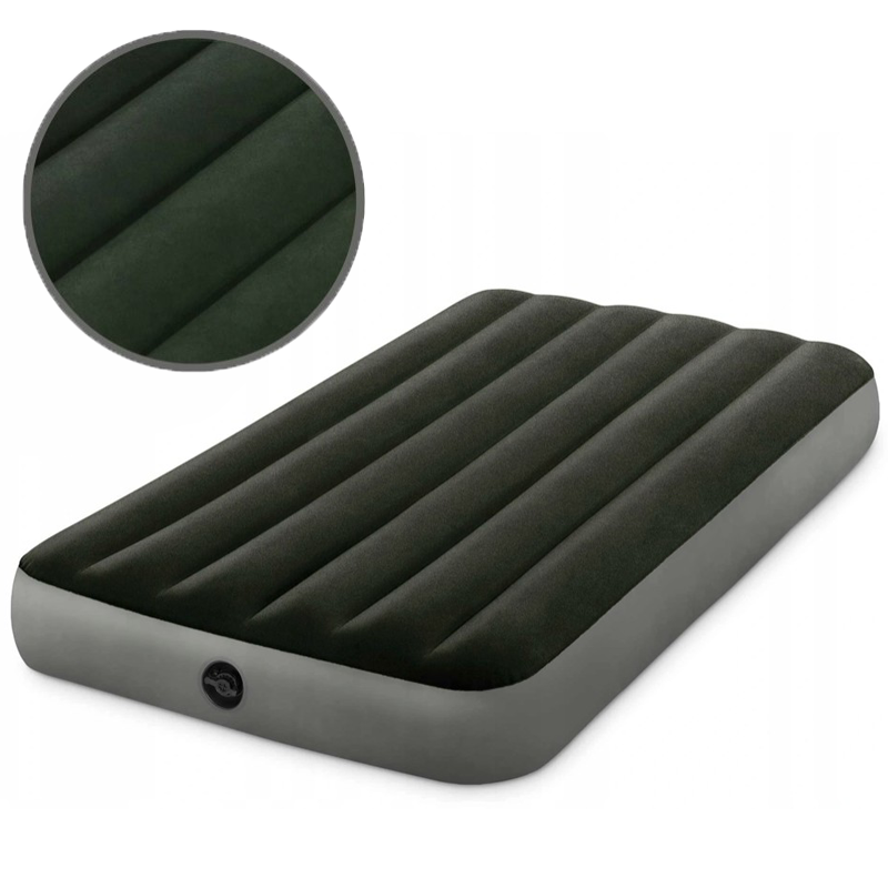 Nafukovací matrac pre jednu osobu so zamatovým povrchom