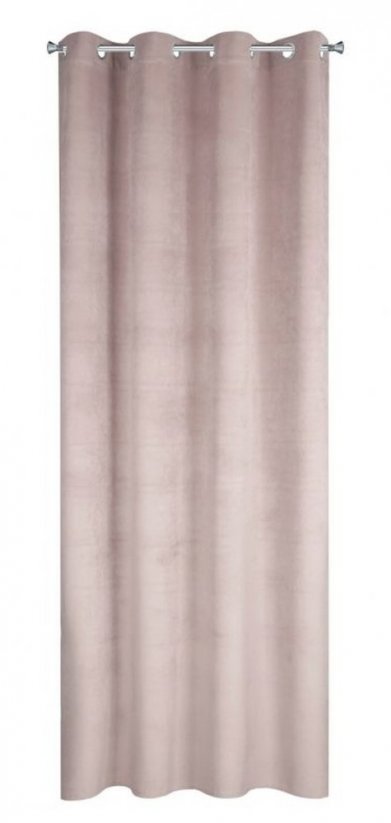 Draperie roz catifea 140 x 250 cm
