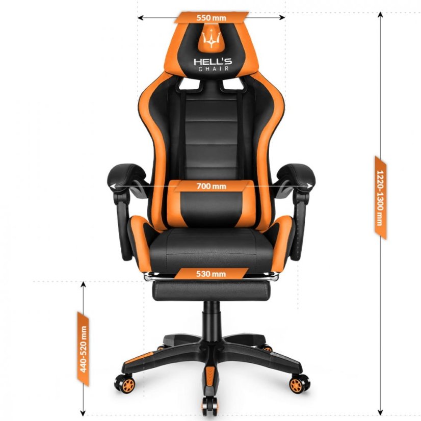 HC-1039 Gamer szék Orange