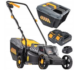 Tosaerba a batteria con lama da 32 cm e cesto da 30 l PM-KSA-20M + due batterie