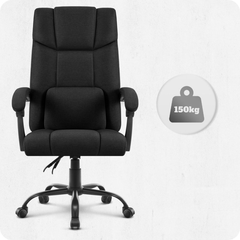 Ergonomska uredska stolica CABRO C505 do 150 kg crna