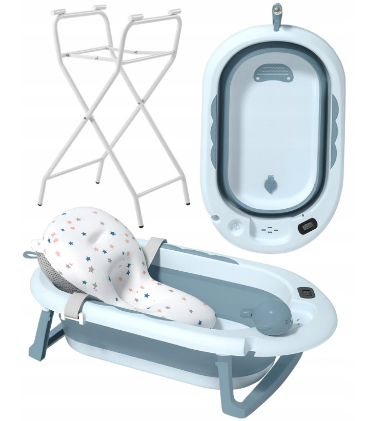 Összecsukható babakád VAIANA PREMIUM párnával és állvánnyal - több színben