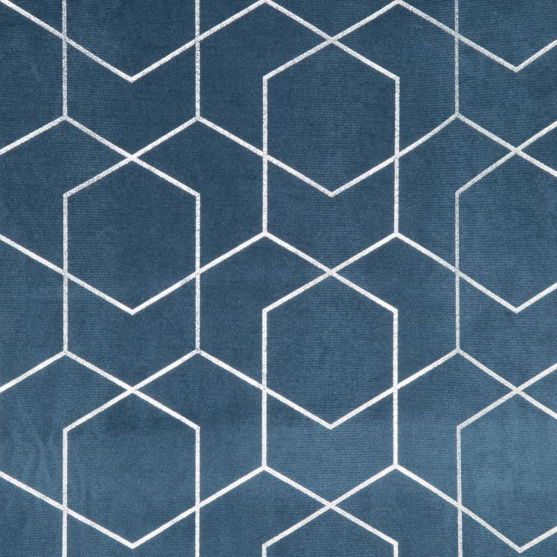Draperii decorative albastre, cu agățare pe inele metalice 135 x 250 cm