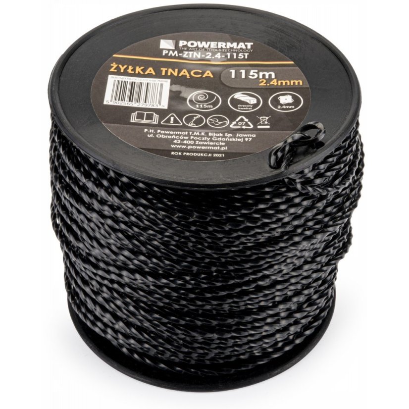 Žacia struna do krovinorezu 2.4mm 115m 4-hranná PM-ZTN-2.4-115T