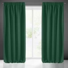 Zelena zatemnitvena zavesa s ščipalkami 135 x 270 cm