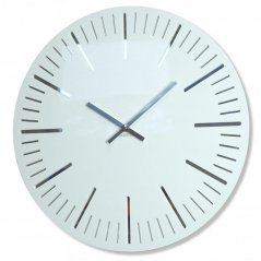 Weiße stilvolle Uhr im Wohnzimmer 50 cm