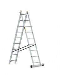 Dvojdielny multifunkčný hliníkový rebrík s nosnosťou 150 kg, 2 x 9 schodov