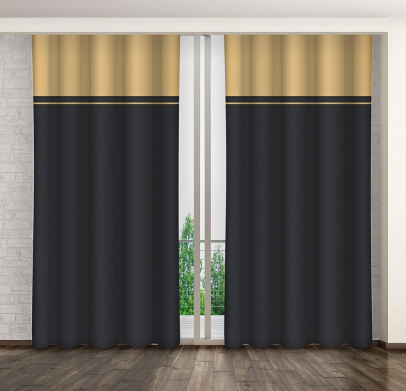 Dvoubarevné dekorační závěsy do ložnice - Rozměr: Délka: 250 cm