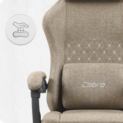 CABRO C503 dizajnerska gamerska stolica s osloncem za noge, do 150 kg, bež