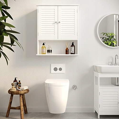 Viseča kopalniška omarica iz MDF 60 x 70 x 20 cm