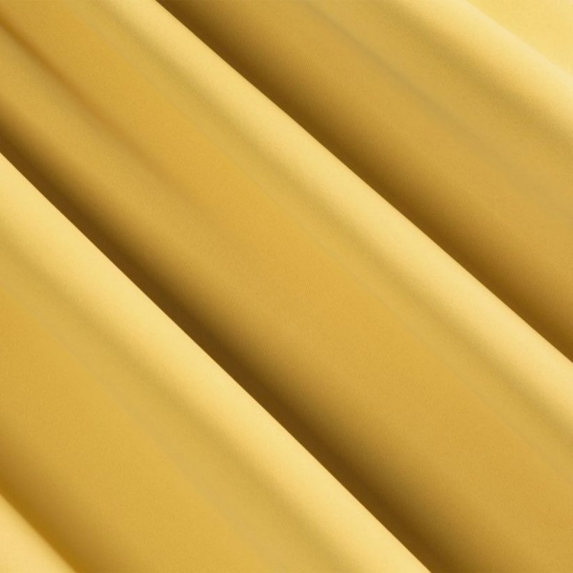 Žltý zatemňovací záves s riasiacou páskou na štipce