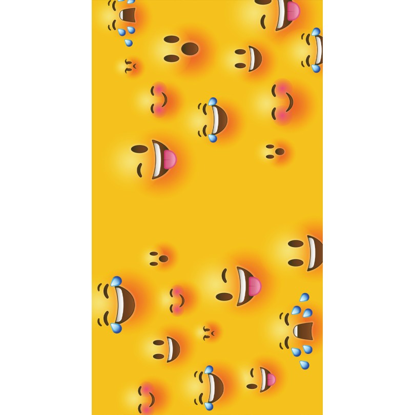 Brisača za plažo z motivom različnih emotikonov 100 x 180 cm