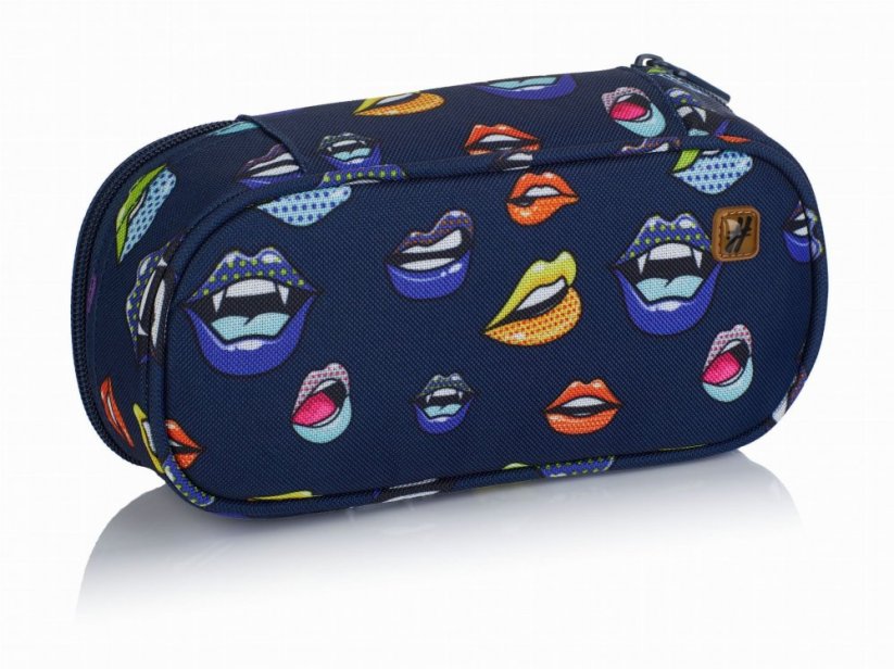 Modrá dívčí školní taška v trojsedě z kolekce KISS